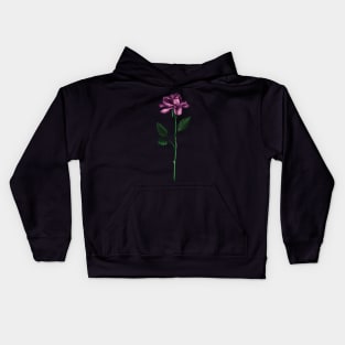 Purple Rose Art Kids Hoodie